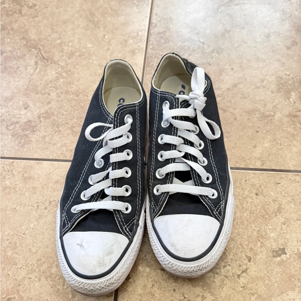 Converse Low Top Black Canvas Sneakers
